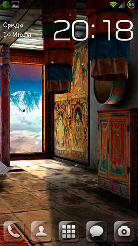 Скачать бесплатные живые обои для Андроид на рабочий стол планшета: Tibet 3D.