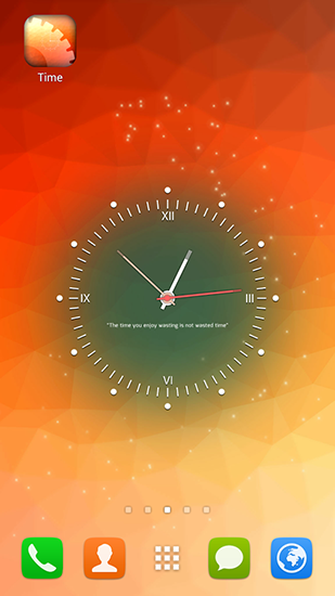 Скачать бесплатные живые обои С часами для Андроид на рабочий стол планшета: Time.