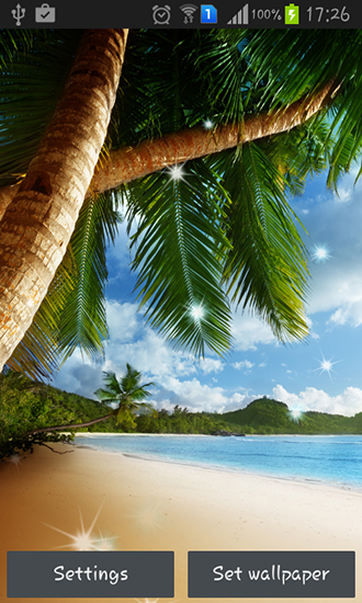Tropical beach - скачать живые обои на Андроид 1.5 телефон бесплатно.