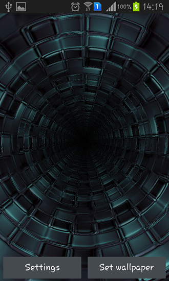 Tunnel 3D by Amax lwps - скачать живые обои на Андроид 4.4.2 телефон бесплатно.