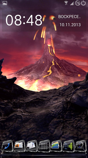 Скачать бесплатно живые обои Volcano 3D на Андроид телефоны и планшеты.
