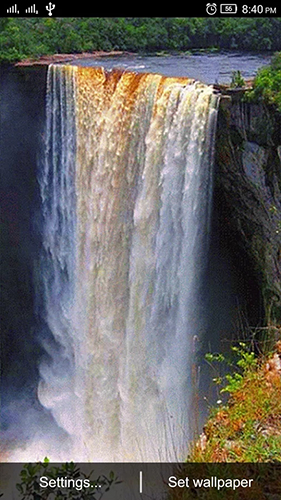 Скачать бесплатно живые обои Waterfall 3D by World Live Wallpaper на Андроид телефоны и планшеты.