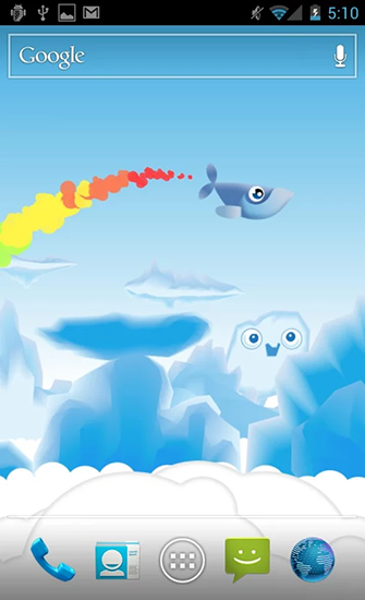 Скачать бесплатные живые обои Мультфильмы для Андроид на рабочий стол планшета: Whale trail.
