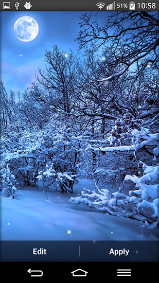 Скачать бесплатные живые обои Пейзаж для Андроид на рабочий стол планшета: Winter by My live wallpaper.