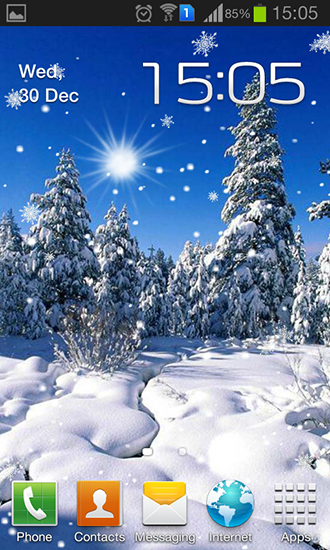Скачать бесплатно живые обои Winter: Cold sun на Андроид телефоны и планшеты.