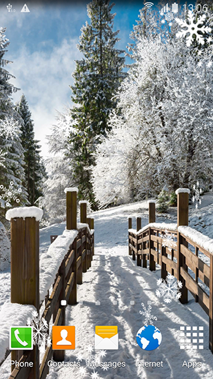 Скачать бесплатные живые обои Интерактивные для Андроид на рабочий стол планшета: Winter landscapes.