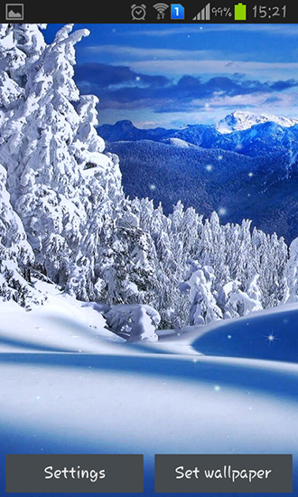 Winter nature - скачать живые обои на Андроид 4.4.4 телефон бесплатно.