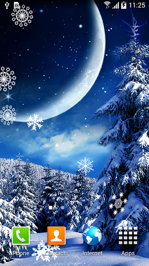 Winter night by Blackbird wallpapers - скачать живые обои на Андроид 4.4.4 телефон бесплатно.