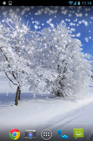 Winter: Snow by Orchid - скачать живые обои на Андроид 2.3.4 телефон бесплатно.
