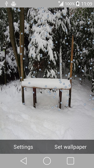 Скачать бесплатные живые обои Пейзаж для Андроид на рабочий стол планшета: Winter snowfall.