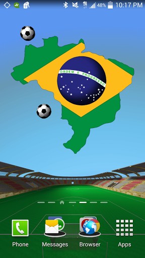 Скачать бесплатные живые обои для Андроид на рабочий стол планшета: Brazil: World cup.