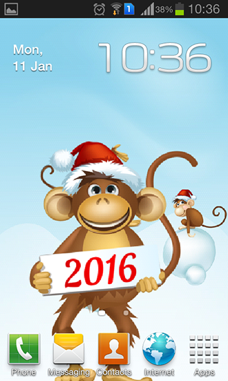 Скачать бесплатно живые обои Year of the monkey на Андроид телефоны и планшеты.