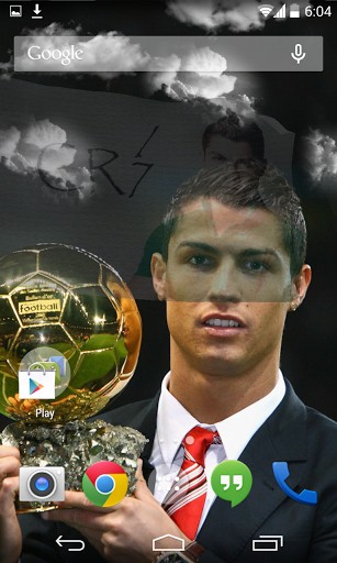 Скачать 3D Cristiano Ronaldo - бесплатные живые обои для Андроида на рабочий стол.