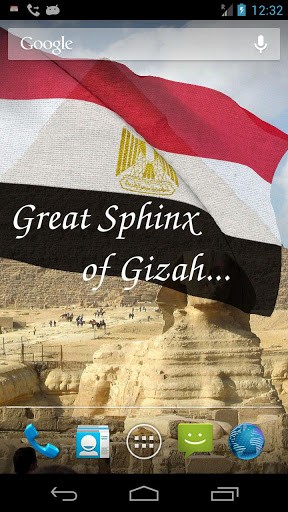 Скачать 3D flag of Egypt - бесплатные живые обои для Андроида на рабочий стол.