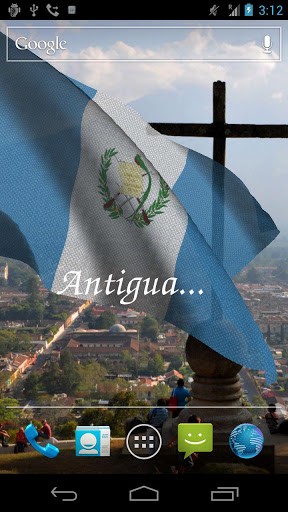 Скачать 3D flag of Guatemala - бесплатные живые обои для Андроида на рабочий стол.