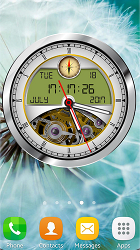 Скриншот экрана Analog clock 3D на телефоне и планшете.