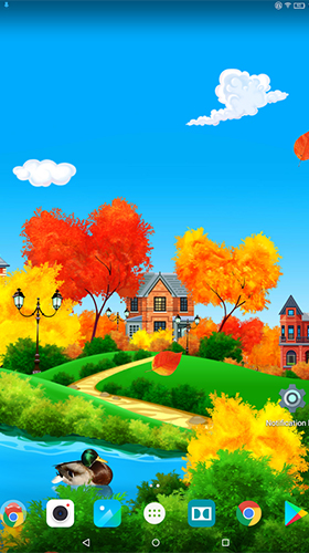 Скриншот экрана Autumn sunny day на телефоне и планшете.