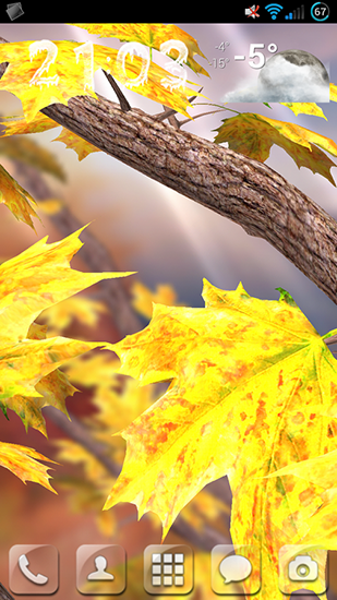 Скачать Autumn tree - бесплатные живые обои для Андроида на рабочий стол.
