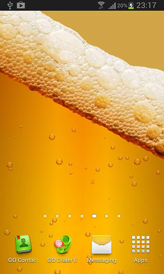 Скачать Beer & battery level - бесплатные живые обои для Андроида на рабочий стол.
