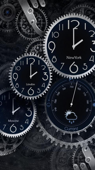 Скриншот экрана Black Clock на телефоне и планшете.