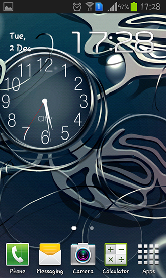 Скачать Black clock - бесплатные живые обои для Андроида на рабочий стол.