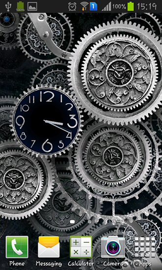 Скачать Black clock by Mzemo - бесплатные живые обои для Андроида на рабочий стол.