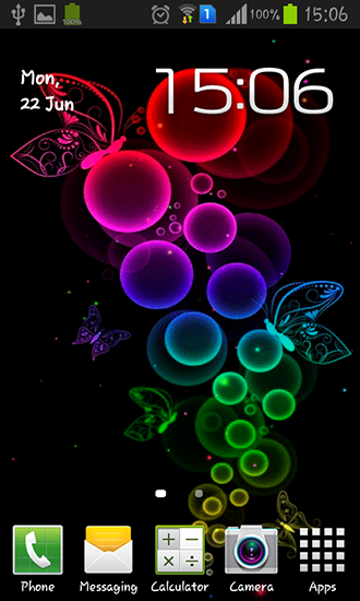 Скачать Bubble and butterfly - бесплатные живые обои для Андроида на рабочий стол.