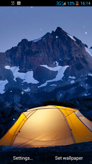 Скачать Camping - бесплатные живые обои для Андроида на рабочий стол.