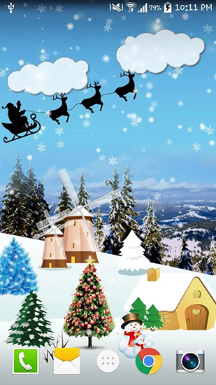 Скачать Christmas by Live wallpaper hd - бесплатные живые обои для Андроида на рабочий стол.