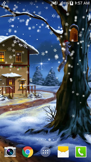 Скачать бесплатные живые обои Пейзаж для Андроид на рабочий стол планшета: Christmas night.