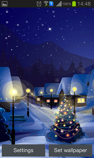 Скачать Christmas night by Jango lwp studio - бесплатные живые обои для Андроида на рабочий стол.