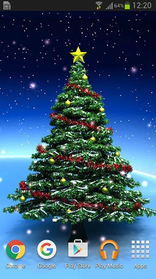 Скачать Christmas trees - бесплатные живые обои для Андроида на рабочий стол.