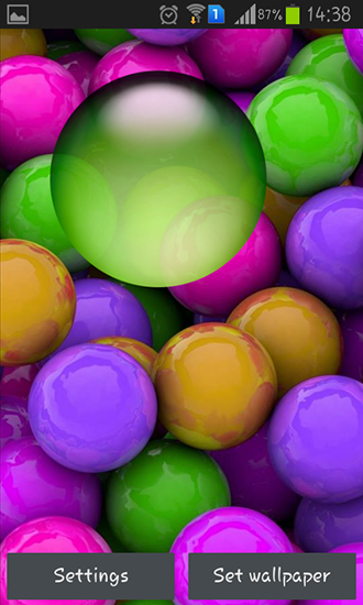 Скачать Colorful balls - бесплатные живые обои для Андроида на рабочий стол.