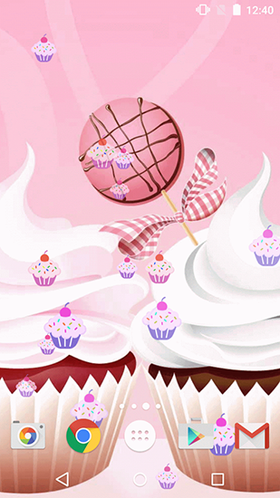 Скачать Cute cupcakes - бесплатные живые обои для Андроида на рабочий стол.