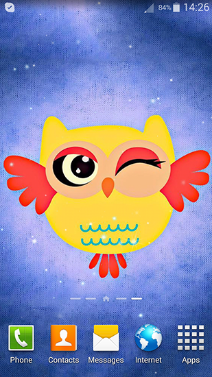 Скачать Cute owl - бесплатные живые обои для Андроида на рабочий стол.