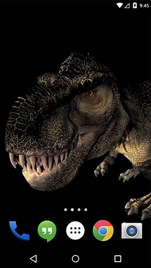 Скачать Dino T-Rex 3D - бесплатные живые обои для Андроида на рабочий стол.