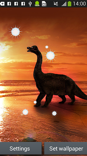 Скриншот экрана Dinosaur by Latest Live Wallpapers на телефоне и планшете.