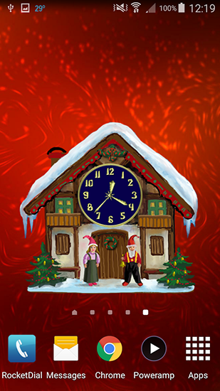 Скачать Dreamery clock: Christmas - бесплатные живые обои для Андроида на рабочий стол.