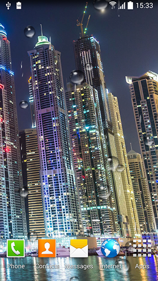Скачать Dubai night - бесплатные живые обои для Андроида на рабочий стол.