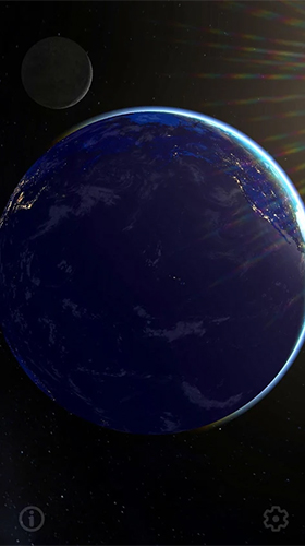 Скриншот экрана Earth and Moon 3D на телефоне и планшете.