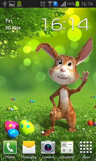 Скачать Easter bunny - бесплатные живые обои для Андроида на рабочий стол.