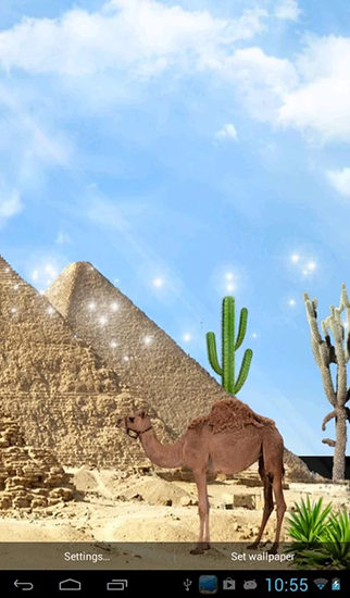 Скачать Egyptian pyramids - бесплатные живые обои для Андроида на рабочий стол.