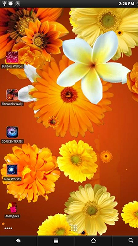 Скриншот экрана Flowers by PanSoft на телефоне и планшете.