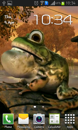 Скачать Frog 3D - бесплатные живые обои для Андроида на рабочий стол.