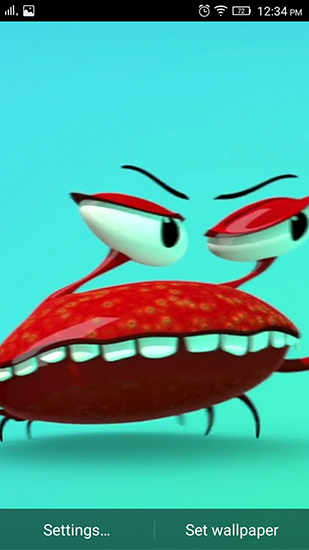 Скачать Funny Mr. Crab - бесплатные живые обои для Андроида на рабочий стол.