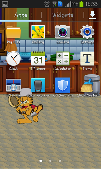 Скачать Garfield's defense - бесплатные живые обои для Андроида на рабочий стол.