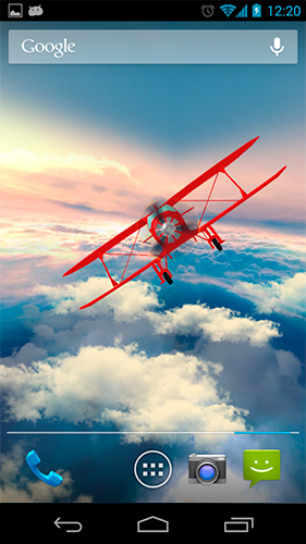 Скачать Glider in the sky - бесплатные живые обои для Андроида на рабочий стол.
