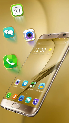 Скриншот экрана Gold theme for Samsung Galaxy S8 Plus на телефоне и планшете.