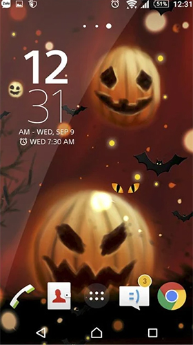 Скриншот экрана Halloween by Beautiful Wallpaper на телефоне и планшете.
