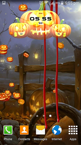 Скриншот экрана Halloween: Clock на телефоне и планшете.